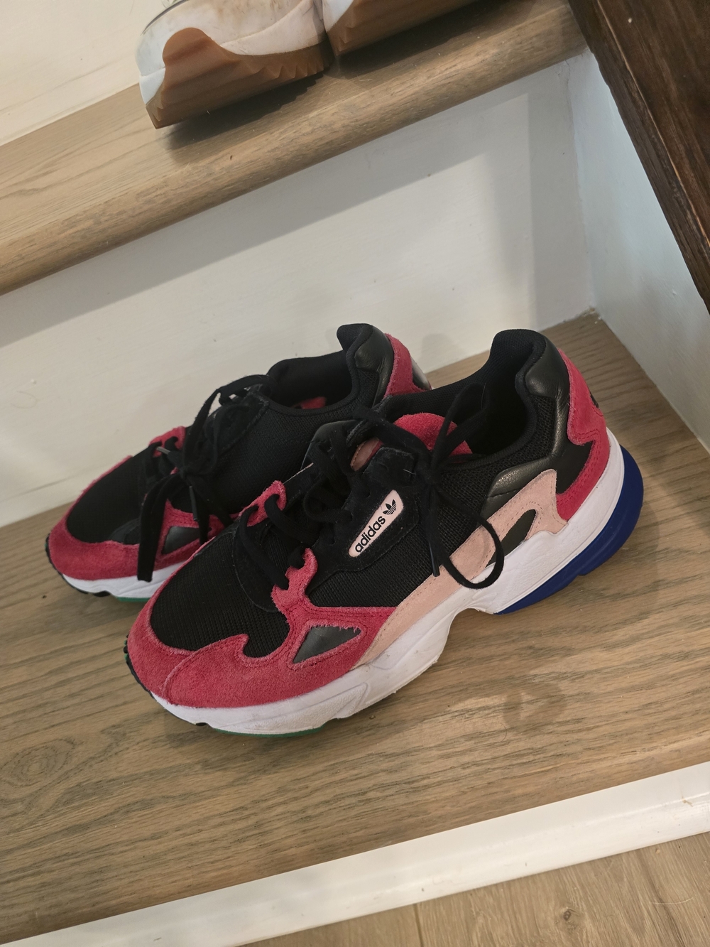 adidas Pink Black Blue Retro Style Runner Sneakers